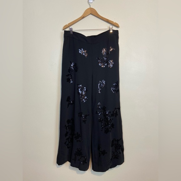 NWOT Chico’s Floral Sequin Wide Leg Pants - Picture 6 of 10